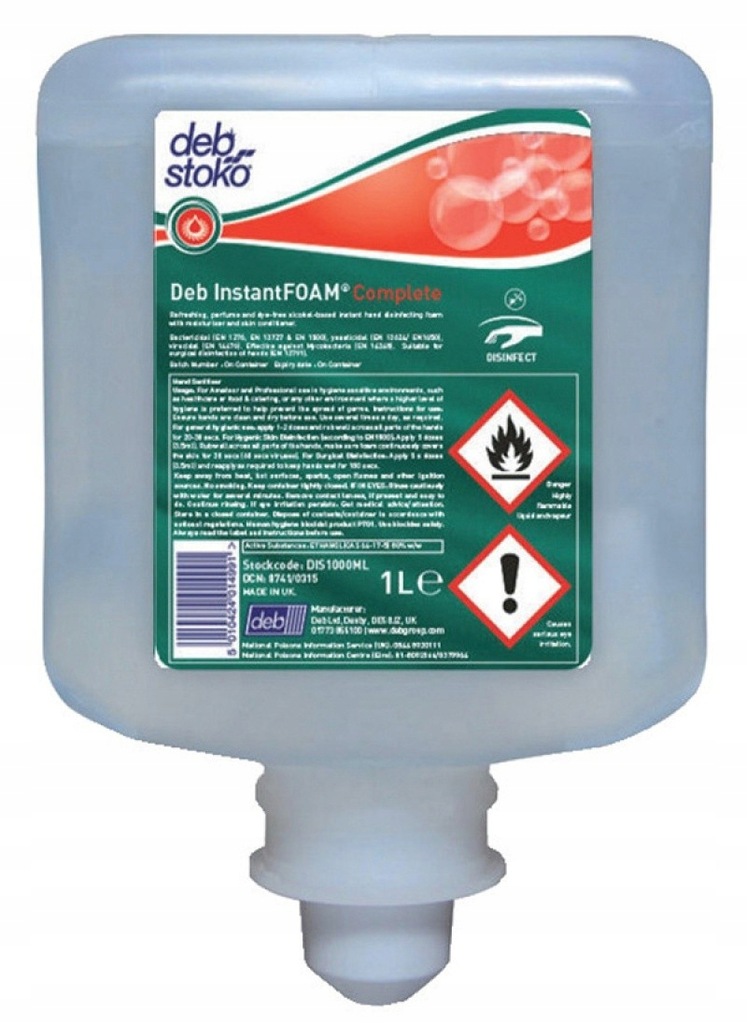 środek dezynfekujący DEB Instatn Foam zapas 1000ml