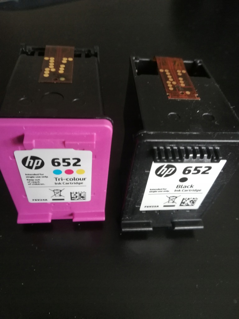 Puste cartridge HP 652 kolor +czarny