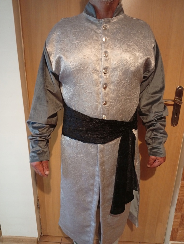 Żupan srebrny ze wzorem + pas gratis !!!