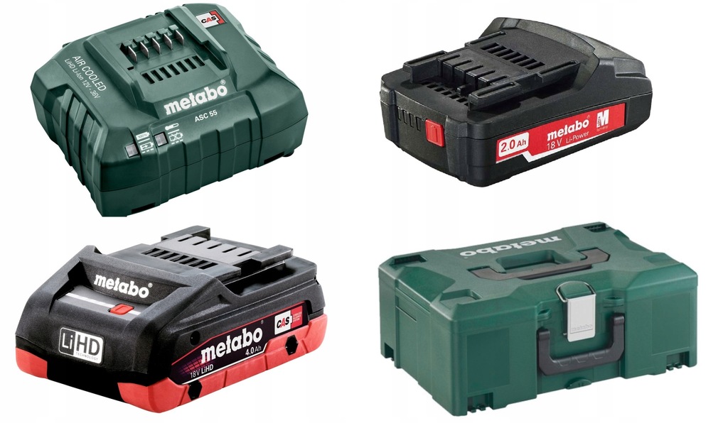 Metabo akumulatory 4.0 LiHD + 2.0 + ładowarka