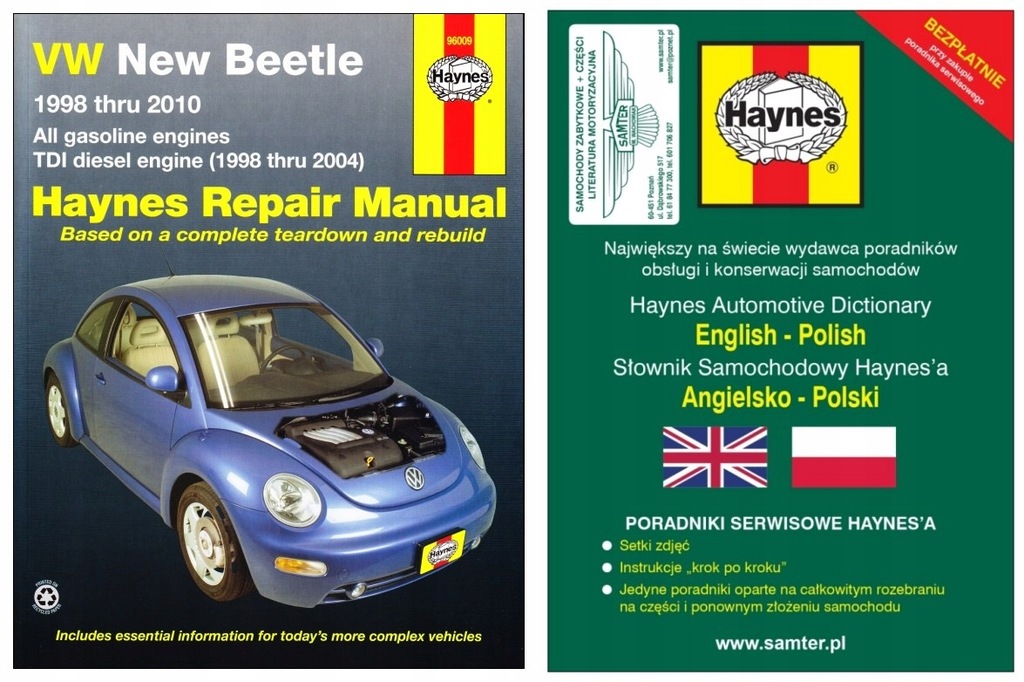 VW New Beetle 98-10 Nowy Garbus USA instruk Haynes