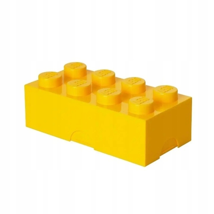 PUDEŁKO, POJEMNIK, ŚNIADANIÓWKA LEGO, KLOCEK ŻÓŁTY