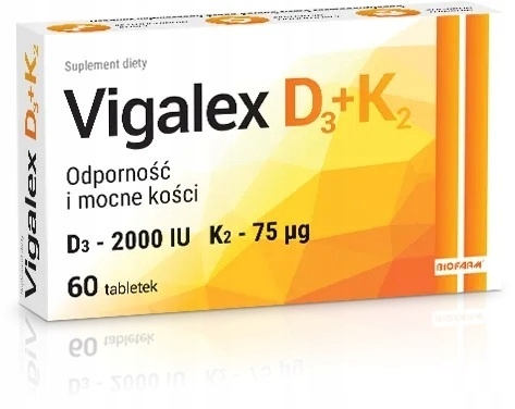 Vigalex D3 + K2 2000j.m., 60 tabl.