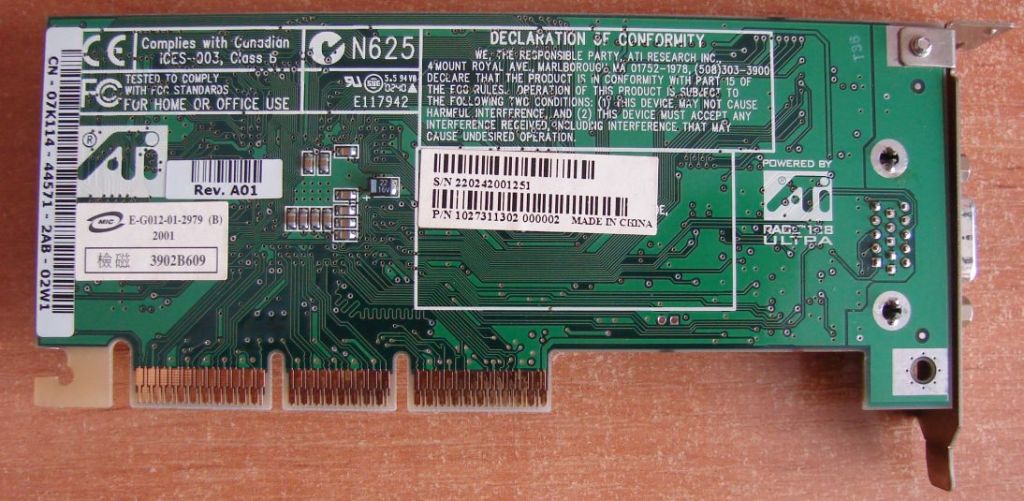 KARTA GRAFIKI ATI RAD 128 ULTRA N625 32MB