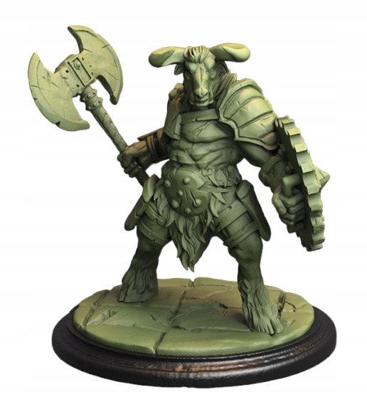 Minotaur axe shield figurka rpg dnd druk 3d 8k