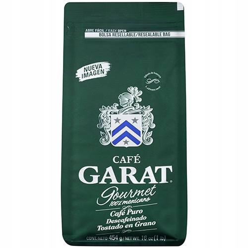 Kawa Garat Americano bezkofeinowa 454g ziarno Import Meksyk