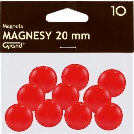 Magnesy 20mm GRAND czerwone (10szt.) 130-1688 GRAN