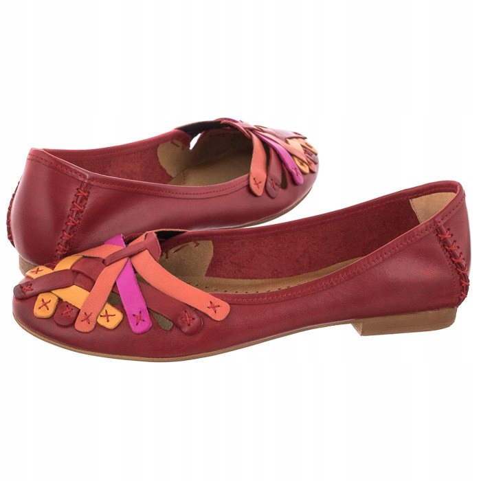 Buty Damskie Baleriny Maciejka Czerwone 01358-08