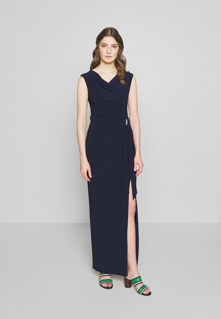 RALPH LAUREN SUKIENKA DAMSKA MAXI GRANATOWA 36 BAM