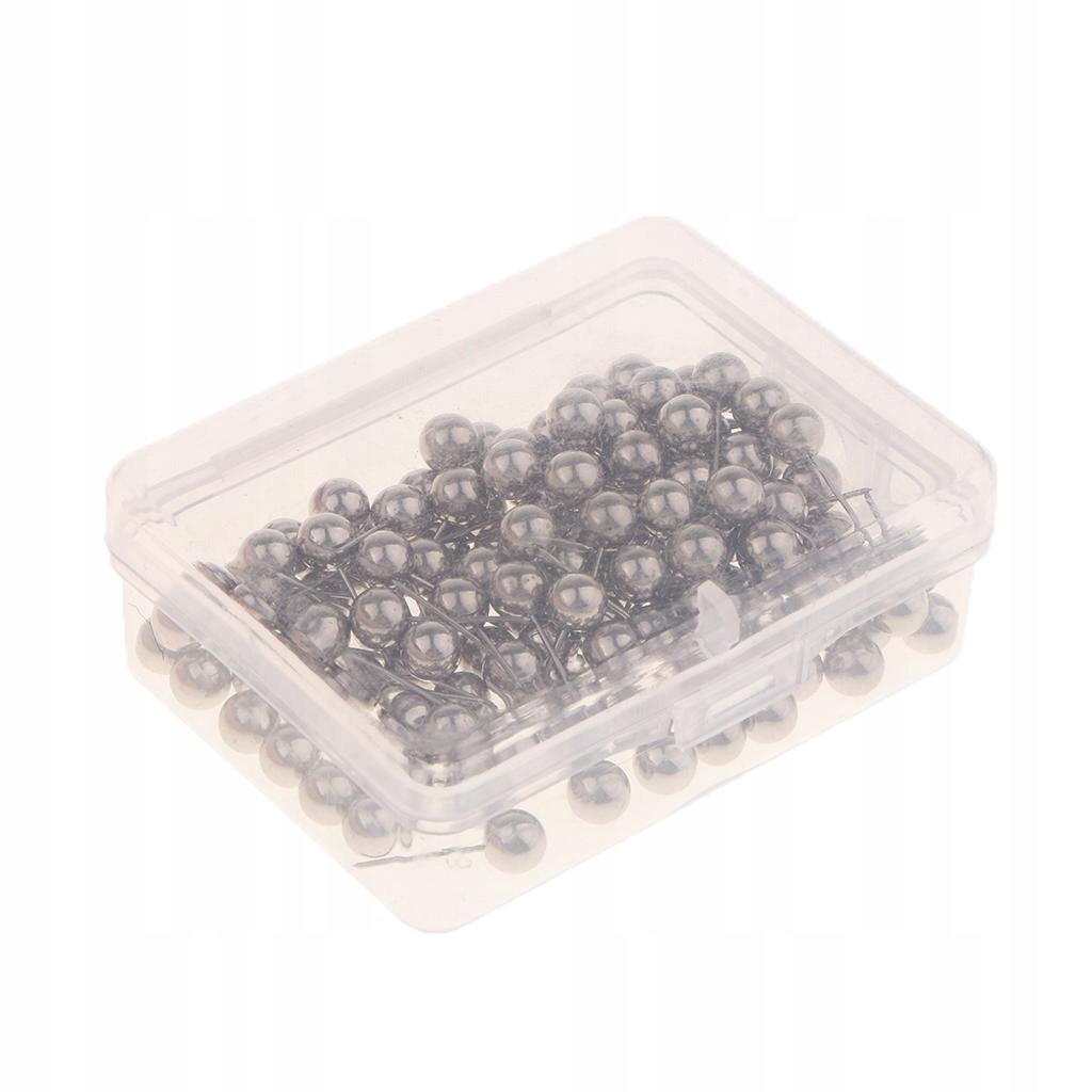 100 / 200set 6mm Metal Ball Head Push Pins Map