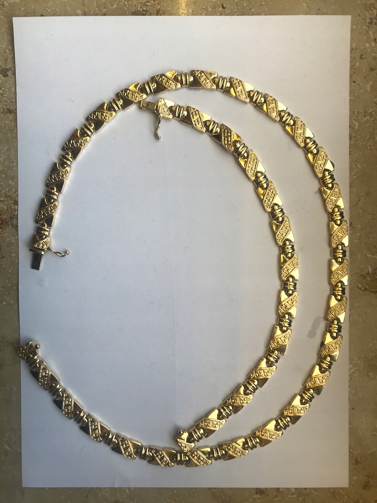 Złoty Naszyjnik i Bransoletka-39g-585-ALTINBAS 7806074961