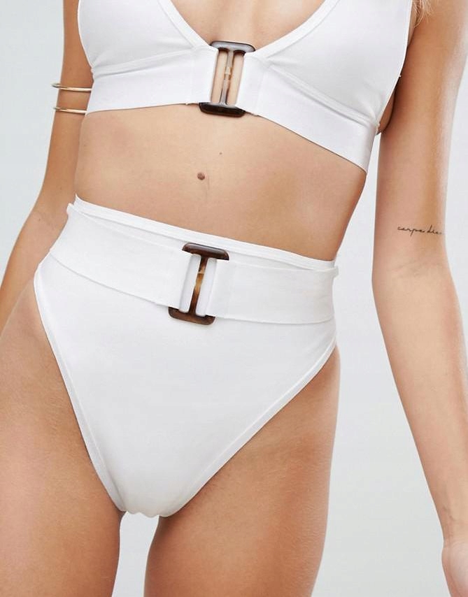 ASOS DESIGN__XDN DÓŁ BIKINI Z OZDOBNĄ KLAMRĄ__M