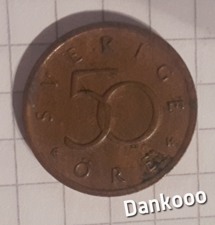 Monety Europy Szwecja 50 Ore 2005