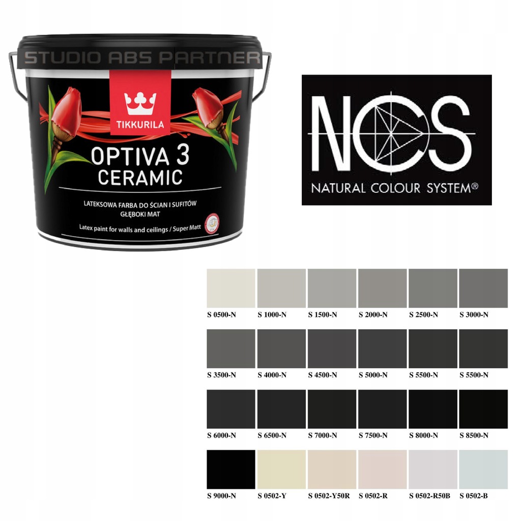 TIKKURILA OPTIVA CERAMIC 3 2,7 SUPERMAT NCS 3000 N