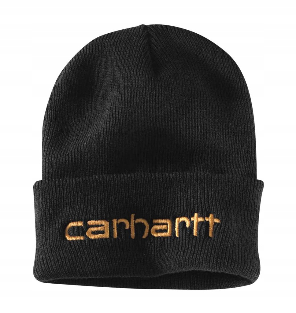 CARHARTT czapka beanie akrylowa czarna haft