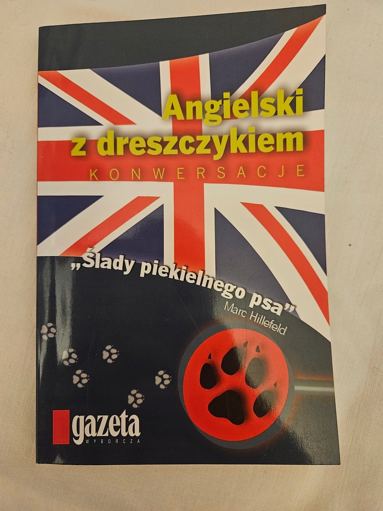 Książka kryminał Angielski z dreszczykiem Konwersacje Ślady piekielnego psa