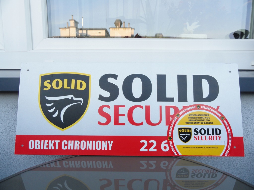 Tablica SOLID SECURITY OBIEKT CHRONIONY 60x25cm