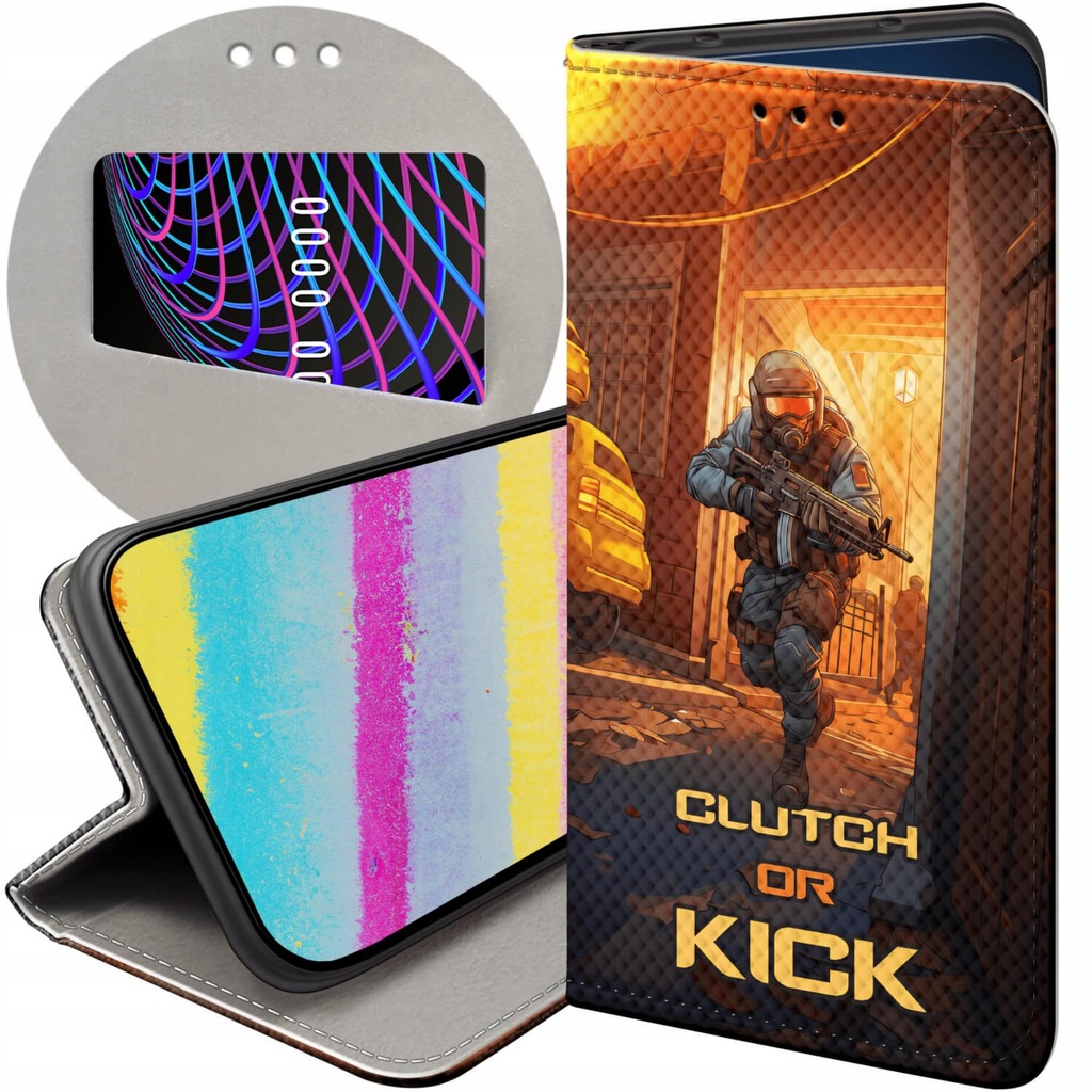 ETUI Z KLAPKĄ DO SAMSUNG GALAXY A8 2018 WZORY CS GO COUNTER-STRIKE FUTERAŁ