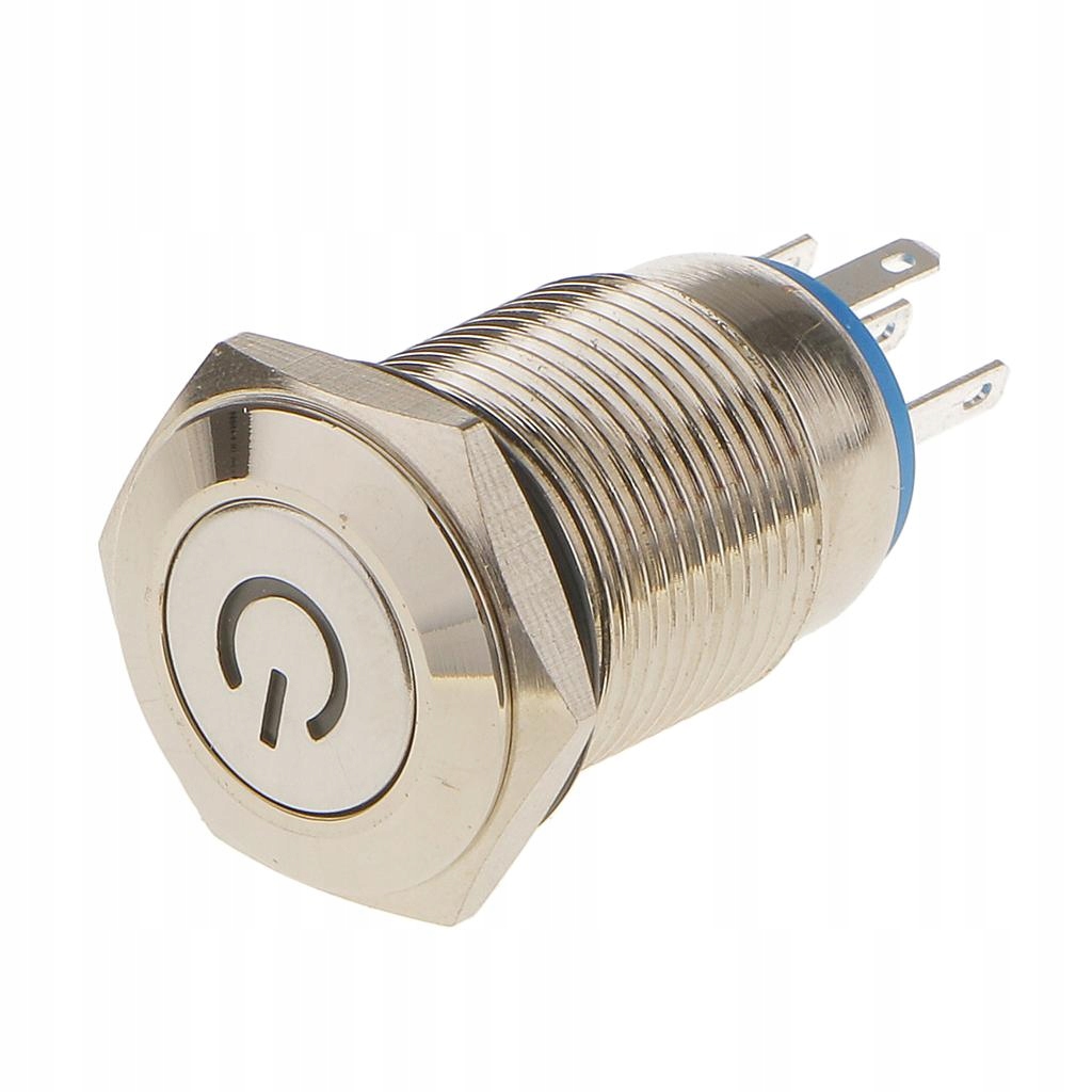 16mm Blue LED Lighted Illuminated Momentary Push Button Switch