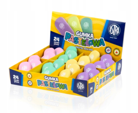 Gumka pastelowa Astra Mix kolorów