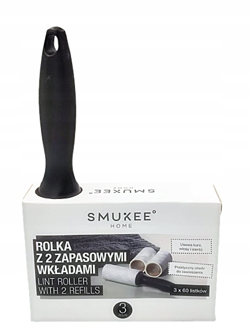 SMUKEE HOME Rolka do ubrań z 2 zapasowymi wkładami (3 wkłady)