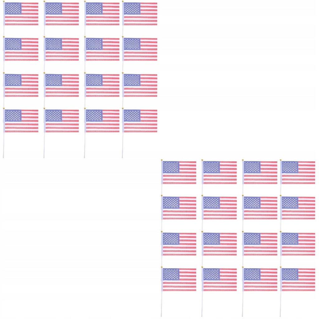Patriotic USA Holding Flag Mini 200 Pcs