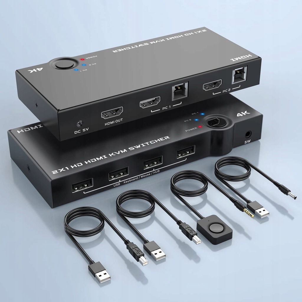 Przełącznik MTAKYI HDMI KVM 2-portowy