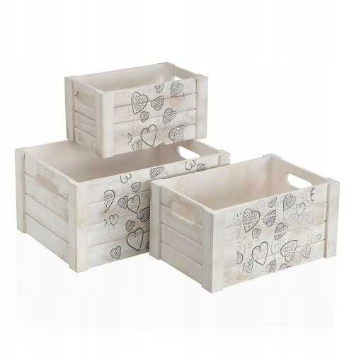 zestaw dekoracyjnych pudełek Cozy Drewno (28