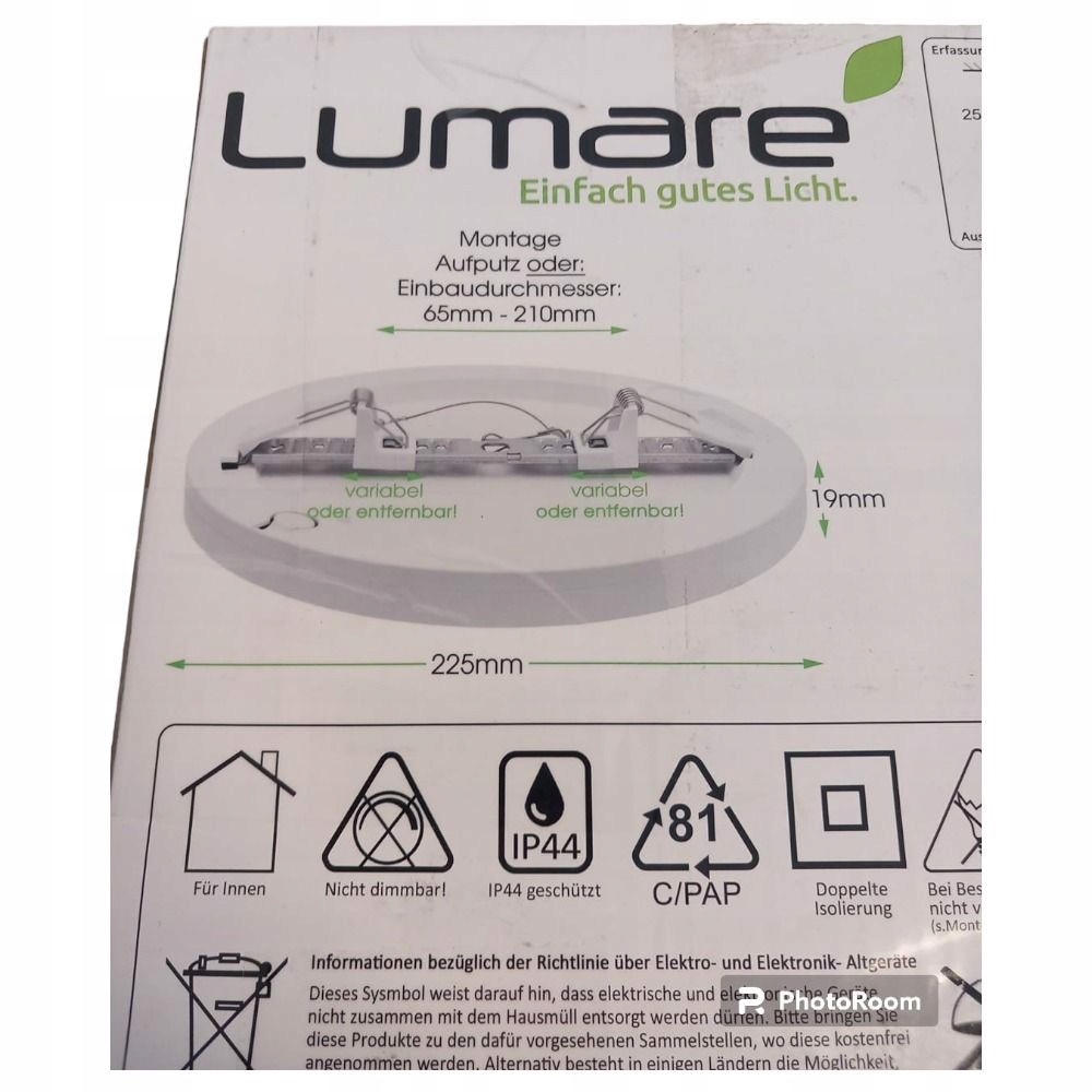 Lampa sufitowa LED Lumare 18W z czujnikiem ruchu