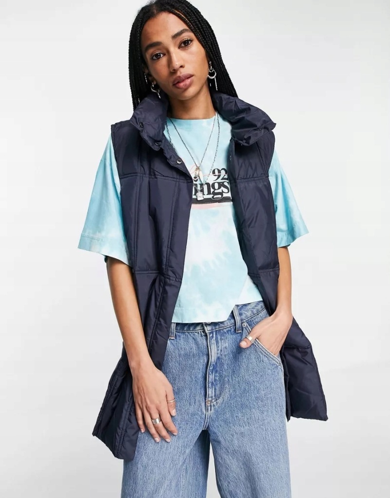 NATIVE YOUTH KAMIZELKA GRANATOWA DAMSKA L 1RXD