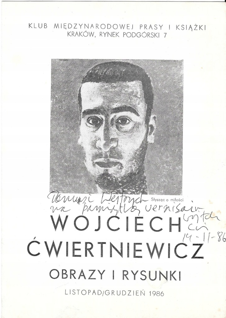 Wojciech Ćwiertniewicz katalog, dedykacja