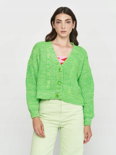 STRADIVARIUS zielony sweter kardigan M