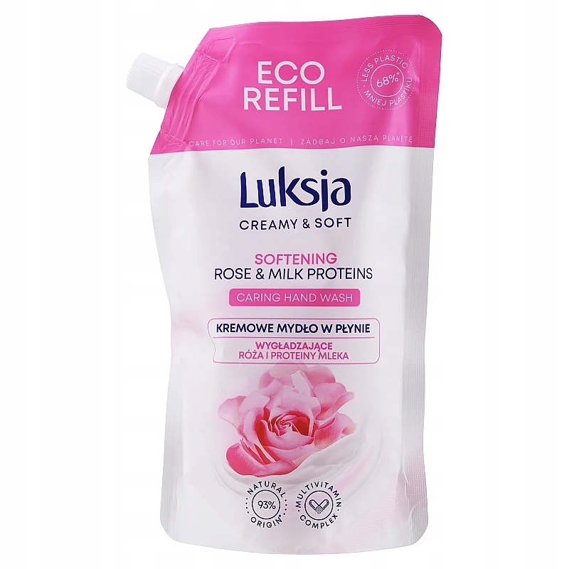 LUKSJA Mydło do Rąk w Płynie Zapas Rose 900ml