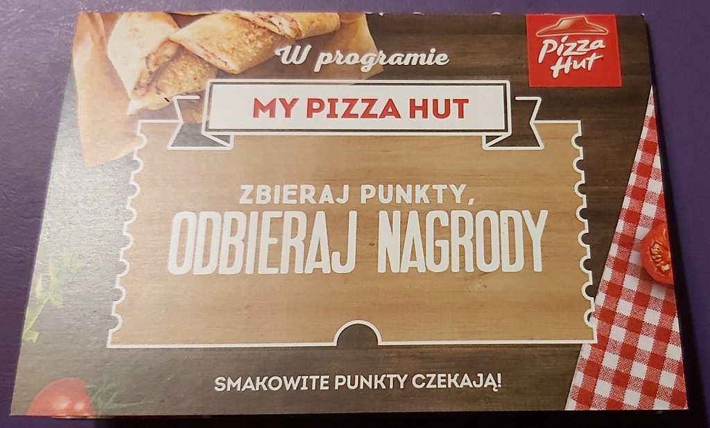 Karta programy MY PIZZA HUT - nowa