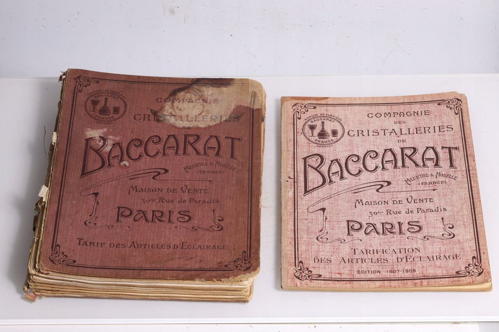 Katalog Baccarat z cennikiem 1907