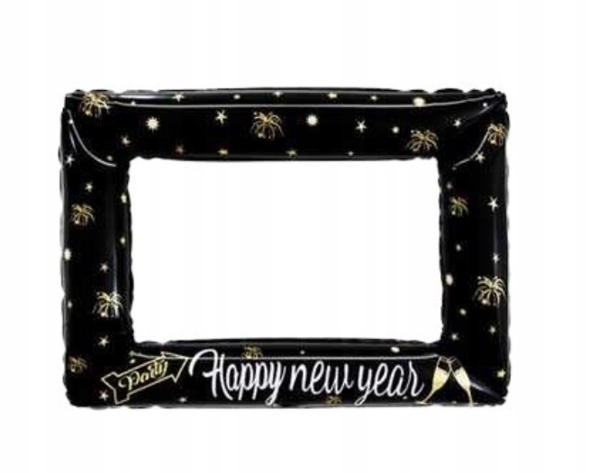 Balon foliowy Ramka do zdjęć Happy New Year 101x86 cm