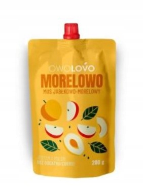 OWOLOVOMus jabłkowo-morelowy Morelowo200 g 5szt