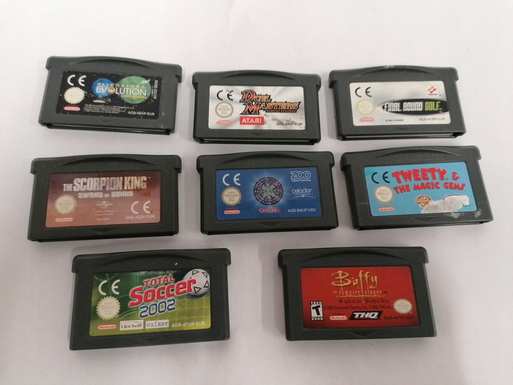 KOLEKCJA 8 GIER GBA GRY GAME BOY ADVANCE ZESTAW