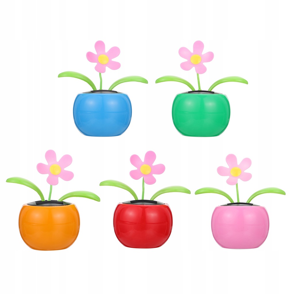 5eL “Electric Dancing Flower” - Red JuzToys Solar Powered Dancing Flower | Desk, Window, Or Car