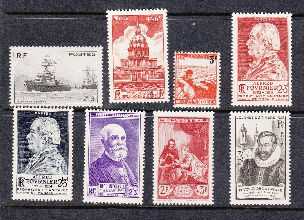 FRANCJA Mi 740-747 8 x seria z 1946