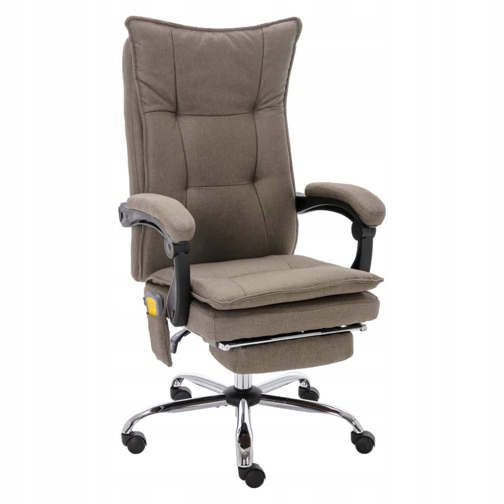 Krzesło biurowe z funkcją masażu, kolor taupe, obi