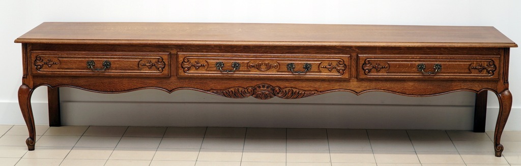 KOMODA LUDWIKOWSKA DĘBOWA , POD RTV h54x228x52 cm