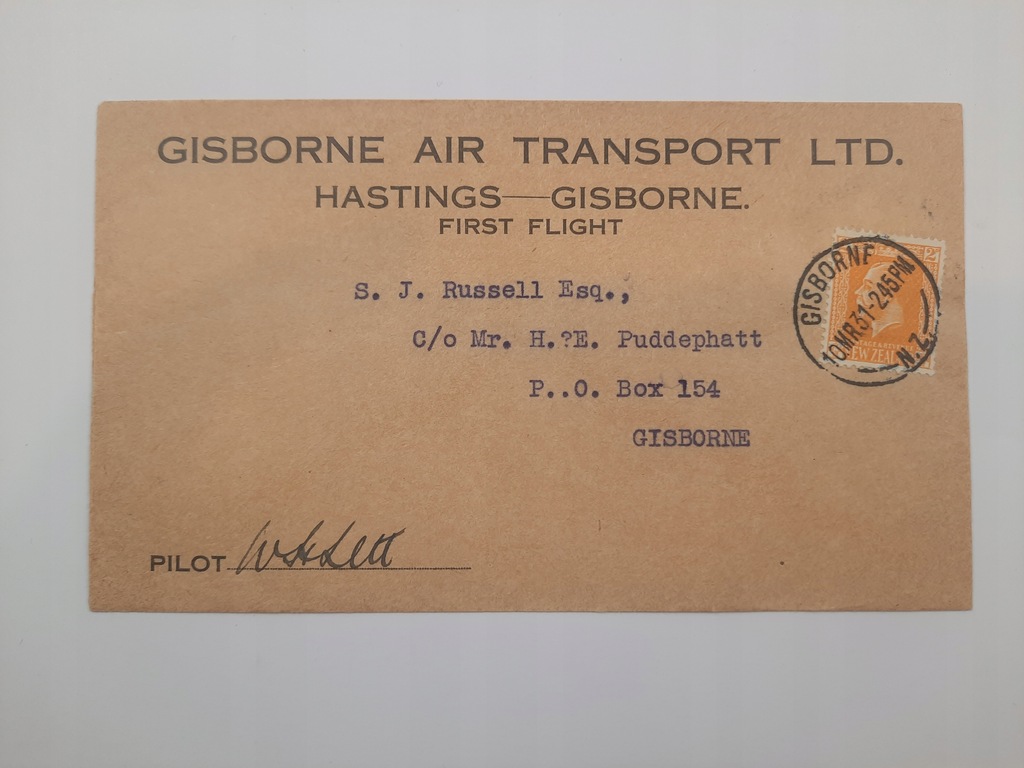 Poczta Lotnicza Gisborne 1931