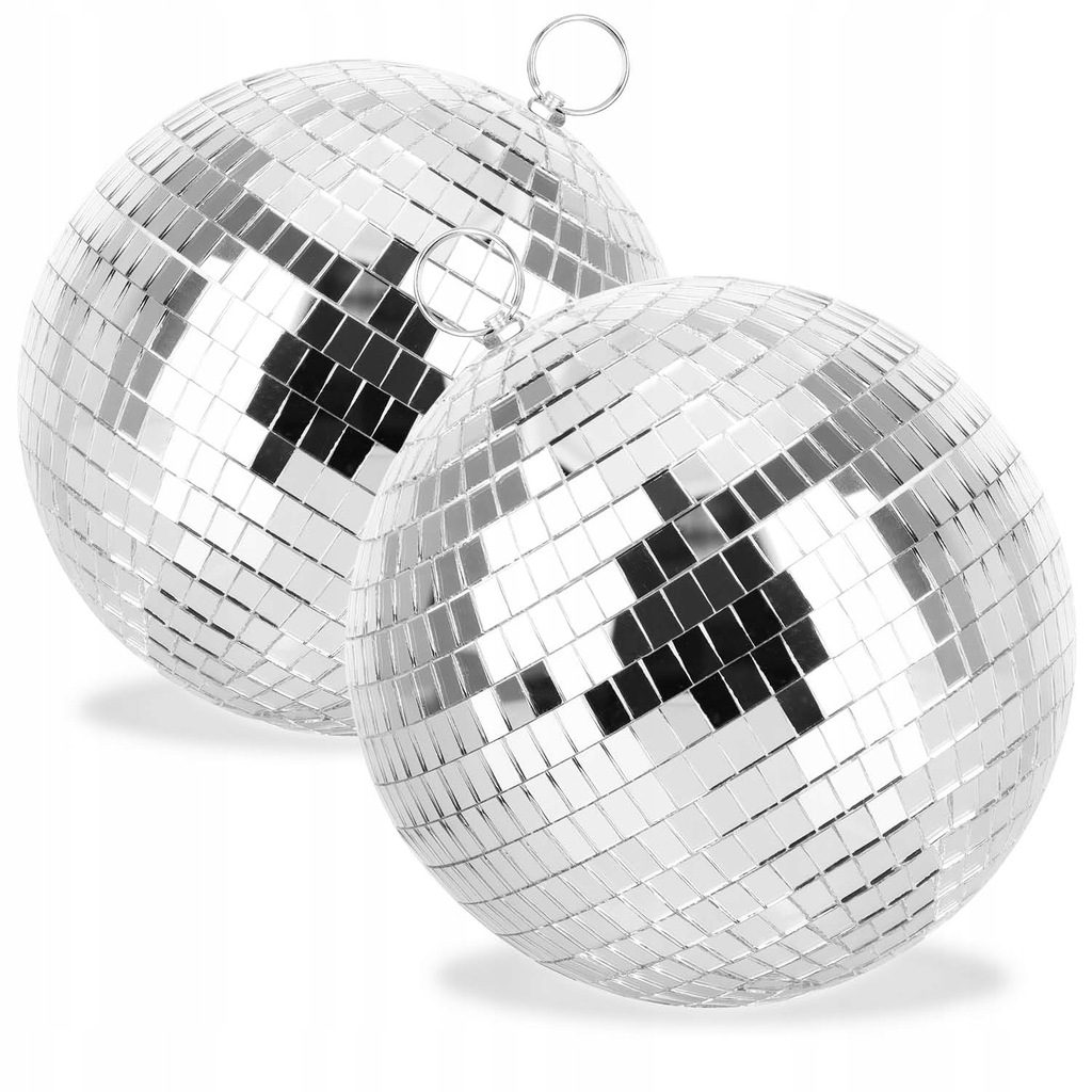 KULA DYSKOTEKOWA COM-FOUR 2SZT - SREBRNA (Ø 18CM )