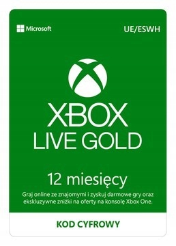 Xbox Live Gold 12 MIESIĘCY 1ROK 365 DNI PL