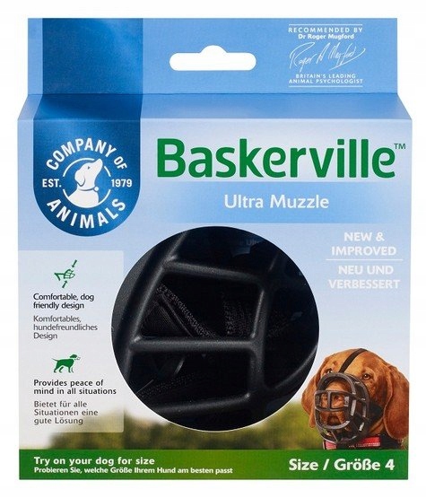 Kaganiec dla psa Baskerville rozmiar 4 – czarny