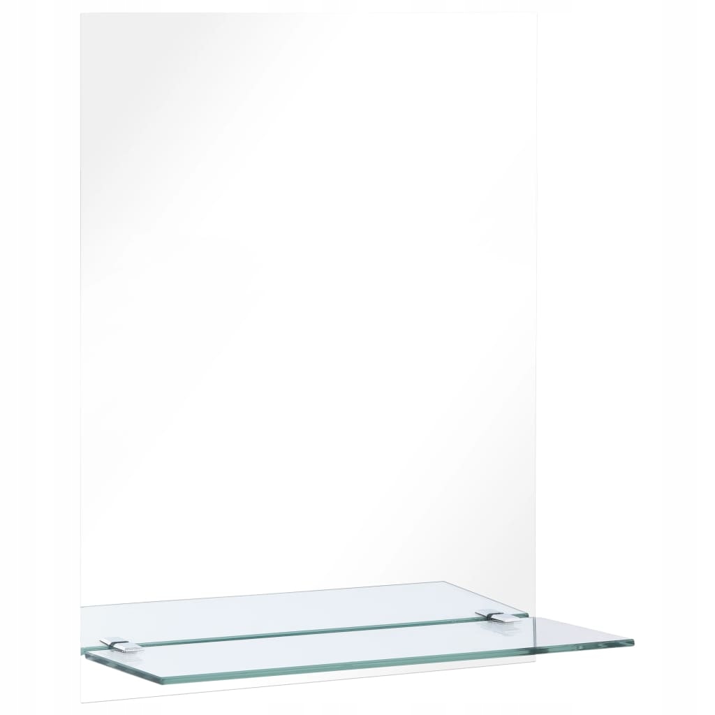 Lustro ścienne z półką, 50x70 cm, hartowane szkło