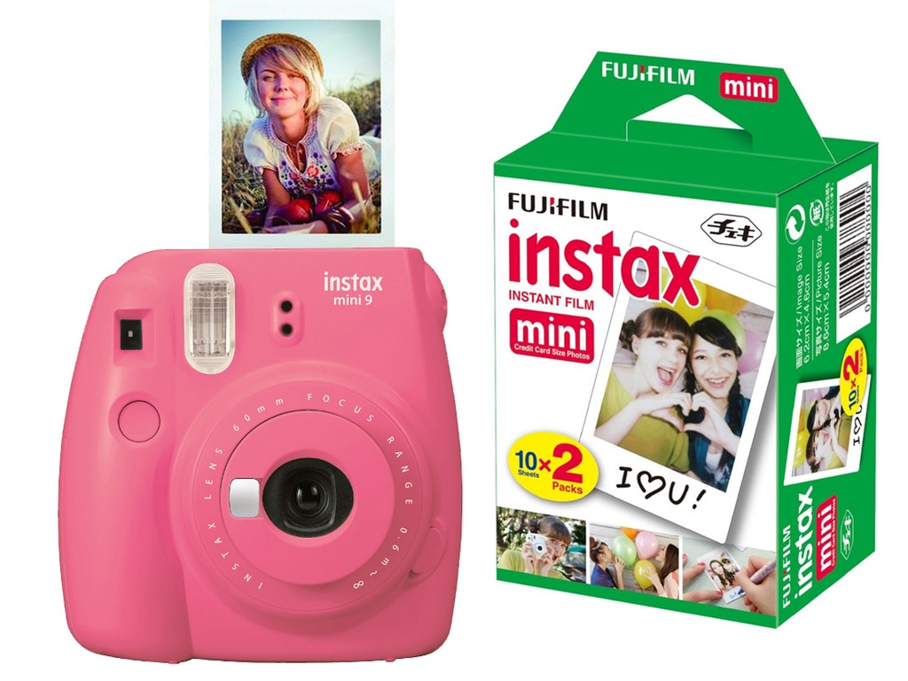 Aparat FujiFilm Instax Mini 9 Różowy+ 20 zdjęć