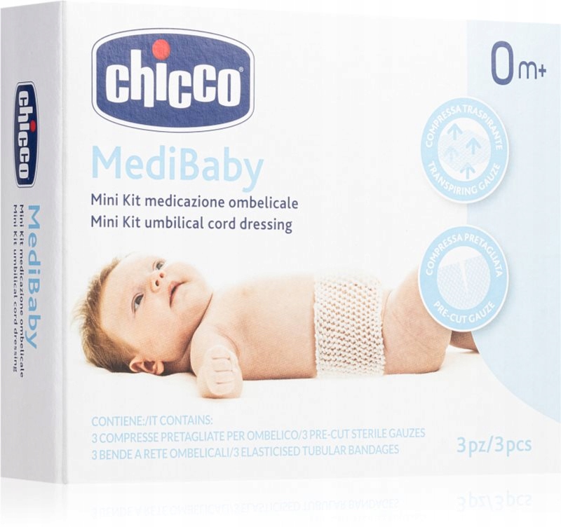 Chicco MediBaby 0m+ zestaw opatrunków na pępek dla niemowląt