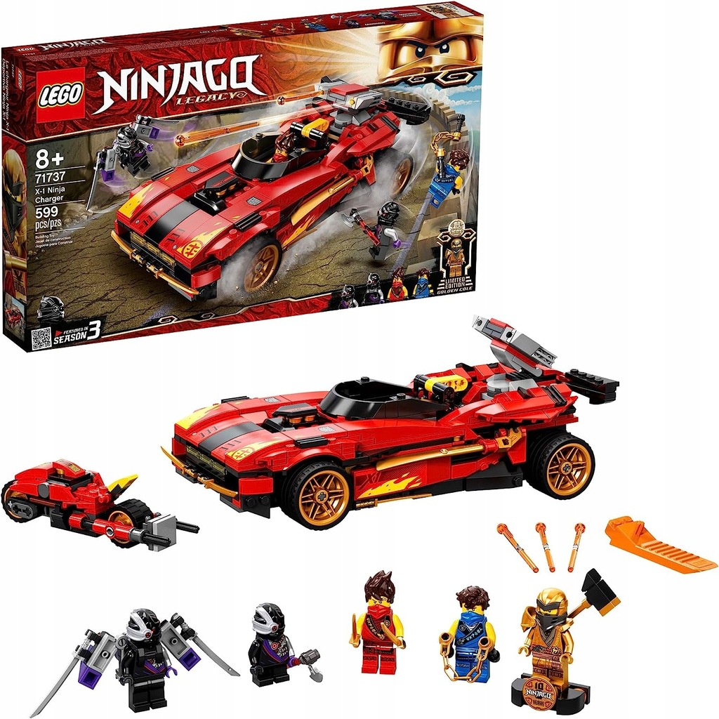 Klocki LEGO Ninjago 71737 Ninjaścigacz X-1 Ninja Ścigacz